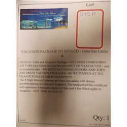 VACATION PACKAGE TO VEGAS ( Las Vegas Plus package)- INCLUDES COMPANION AIR FARE (two tickets for on