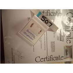 1 PAIR OF 18KT YELLOW GOLD HALF HOOP BEZEL SET RUBY HAND MADE EARRINGS, .750­EQUALS, 10 OVAL SHAPE N