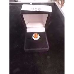 RING - 2.75 CT ASOTIC GEMSTONE & DIAMOND IN RING - 2.75 CT ASOTIC GEMSTONE & DIAMOND IN STERLING SIL