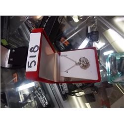 LOCKET - GENUINE DIAMOND IN STERLING SILVER SETTIN