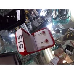 EARRINGS - NEW RUBY & DIAMONDS IN DROP DESIGN EARRINGS - NEW RUBY & DIAMONDS IN DROP DESIGN STERLING