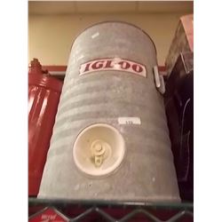 VINTAGE GALVANIZED IGLOO COOLER