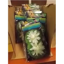 LOT OF ASSORTED FAUX POND LILIES - 5 ASSORTED
