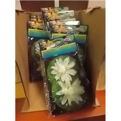 LOT OF ASSORTED FAUX POND LILIES - 5 ASSORTED