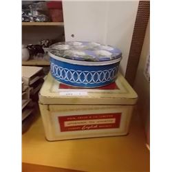 VINTAGE TINS W/CONTENTS - 2 TTL