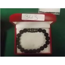 NEW BRACELET - PRECIOUS STONE WITH HEMATITE CLASP