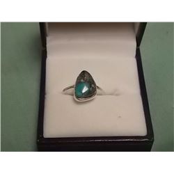 NECKLACE - NEW 1.06CT TRILLION CUT GREEN EMERALD AND DIAMOND IN STERLING SILVER SETTING WITH PLATINU