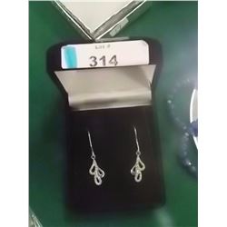 EARRINGS - NEW - GENUINE DIAMONDS IN STERLING EARRINGS - NEW - GENUINE DIAMONDS IN STERLING SILVER S