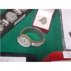 ACO QUARTZ WATCH - STAINLESS STEEL - WITH GEMSTONE