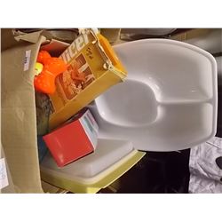 BOX - CANDLES, CANDLE HOLDERS DISHES AND MORE