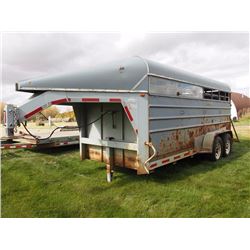1996 Lift-Off Stock Trailer 5th Wheel, Tandem Axle, 16' (VIN 2LSS1G7G7SP000530)