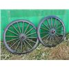 Image 1 : New Wooden Wheels 39" End to End (2)