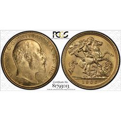 1906S Australian Half Sovereign - PCGS MS61
