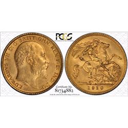 1910S Australian Half Sovereign - PCGS MS62