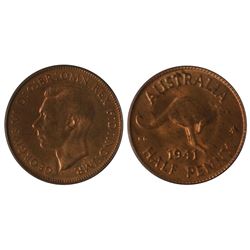 1941 Australian Half Penny - PCGS MS65RB