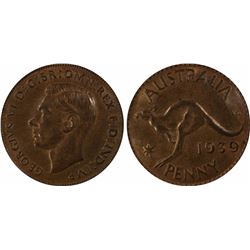 1939 Australian Penny - PCGS MS63BN