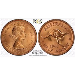 1960(P) Australian Half Penny - PCGS PR64RD