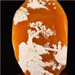 Superb Indonesia Jin Tian Huang Statue - Remote Mountains Sightseeing W Certificate