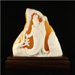 Indonesia Jin Tian Huang Statue - Lute Girl w Certificate