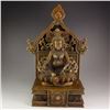Image 1 : Tibet Brass Inlay Turquoise Jambhala Statue