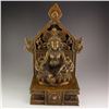 Image 2 : Tibet Brass Inlay Turquoise Jambhala Statue