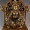 Image 3 : Tibet Brass Inlay Turquoise Jambhala Statue