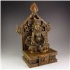 Image 5 : Tibet Brass Inlay Turquoise Jambhala Statue