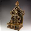 Image 7 : Tibet Brass Inlay Turquoise Jambhala Statue