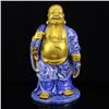 Image 1 : Superb Quality Chinese Gilt Gold Blue And White Porcelain Buddha Statue