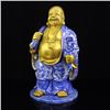 Image 2 : Superb Quality Chinese Gilt Gold Blue And White Porcelain Buddha Statue
