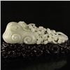 Image 5 : Openwork Chinese White Hetian Jade Ruyi Monkey Statue