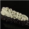 Image 7 : Openwork Chinese White Hetian Jade Ruyi Monkey Statue