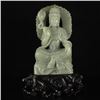 Image 1 : Superb Chinese Hetian Jade Lotus Kwan-yin Statue