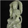 Image 3 : Superb Chinese Hetian Jade Lotus Kwan-yin Statue