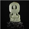 Image 7 : Superb Chinese Hetian Jade Lotus Kwan-yin Statue