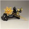 Image 3 : Chinese Gold-plated Sterling Silver Inlay Pearl Hairpin