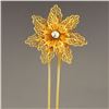 Image 5 : Chinese Gold-plated Sterling Silver Inlay Pearl Hairpin