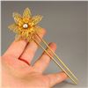 Image 6 : Chinese Gold-plated Sterling Silver Inlay Pearl Hairpin