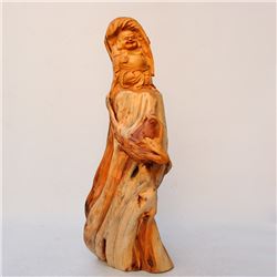 Chinese Thuja Sutchuenensis Wood Laughing Buddha Statue