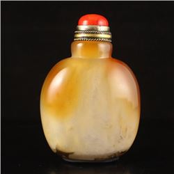 Beautiful Color Chinese Natural Agate Snuff Bottle