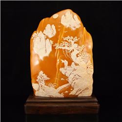 Indonesia Jin Tian Huang Statue - Two Poet w Certificate