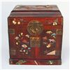 Image 1 : Chinese Qing Dynasty Hainan Huanghuali Wood Inlay Shells & Gemstones Jewel Box
