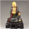 Image 1 : intage Chinese Colored Soapstone Arhat Statue