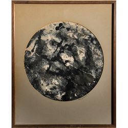 Seena Donneson, Moon, Ink and Watercolor Painting