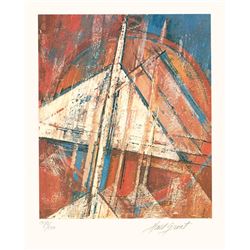 Hall Groat, Untitled - Pyramids and Sun, Lithograph