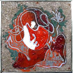 Alexander Raymond Katz, Orange Mask, Stypol and Polymer Mixed Media