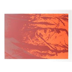 Marie Lunden, Untitled - Red Orange Abstract, Serigraph