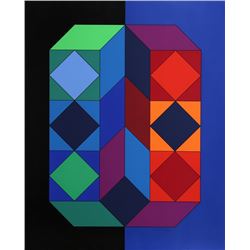 Victor Vasarely, VY-29-G from Album Xico, Serigraph