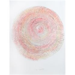 Alan Sonfist, Tree Trunk Series - Pink II, Lithograph