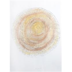 Alan Sonfist, Tree Trunk Series - Yellow, Lithograph